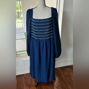 DRAPER JAMES SQUARE NECK MIDI SUNDRESS SIZE XXL